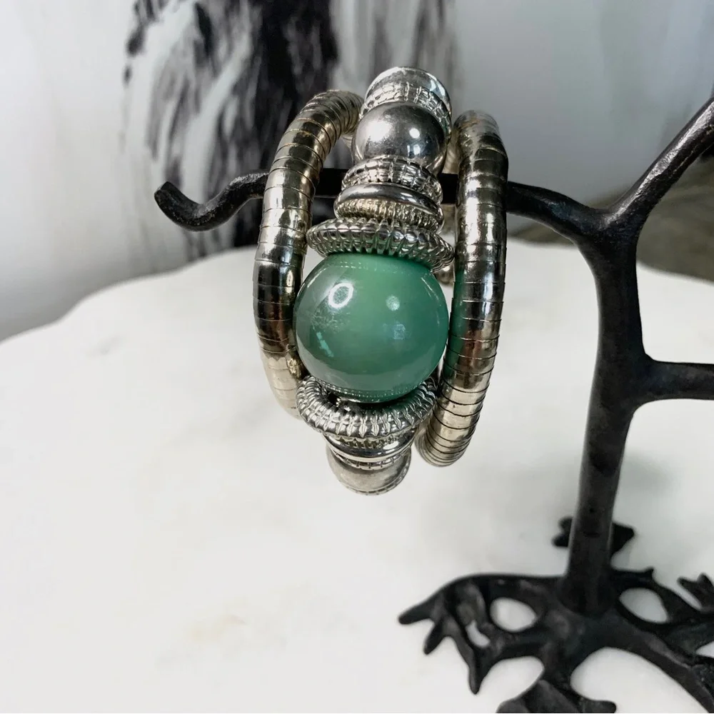 PEARL ALLOY BANGLE BRACELET